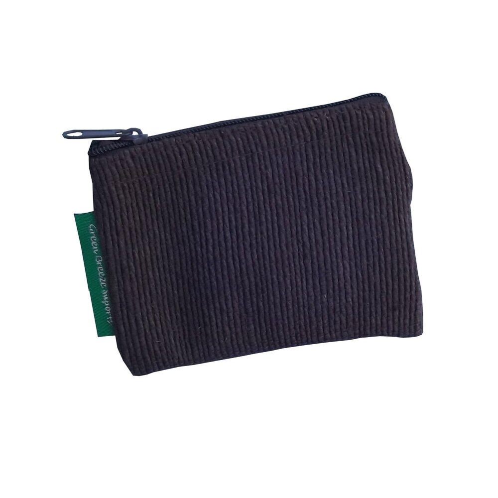 2880 Black Handmade Abaca Flat Coin Purse 2 pack